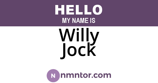 Willy Jock