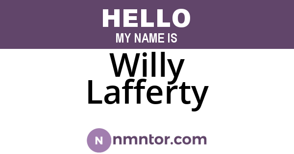 Willy Lafferty