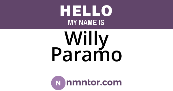 Willy Paramo