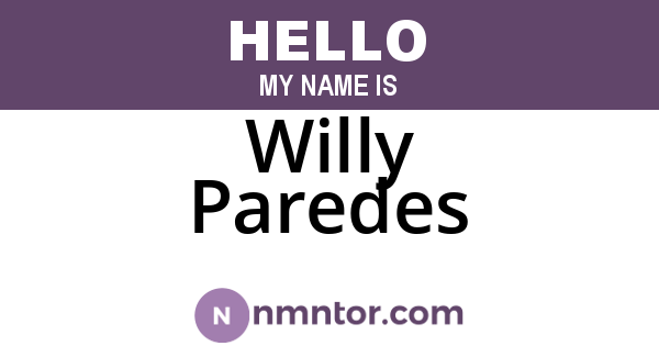 Willy Paredes