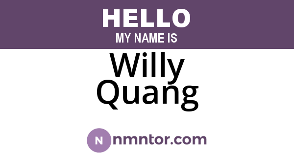 Willy Quang