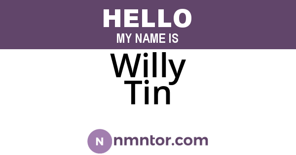 Willy Tin