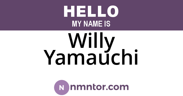 Willy Yamauchi