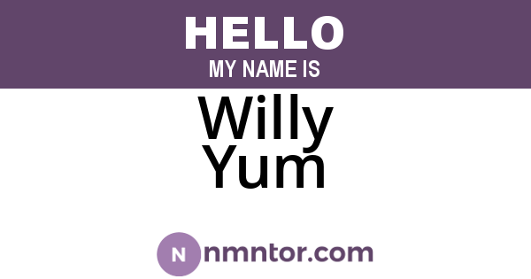 Willy Yum