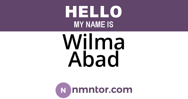 Wilma Abad