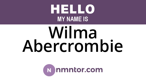 Wilma Abercrombie