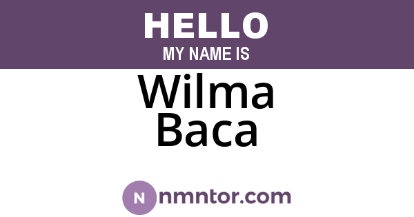 Wilma Baca