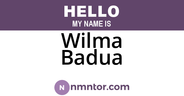 Wilma Badua