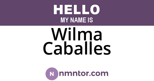 Wilma Caballes