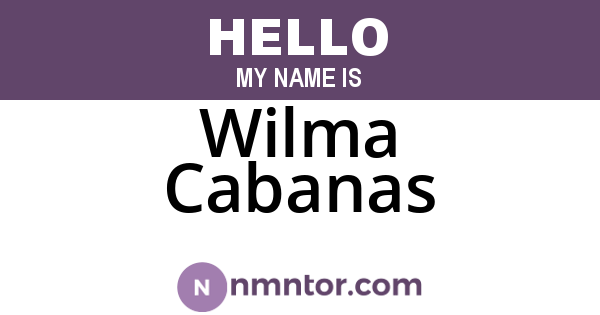 Wilma Cabanas