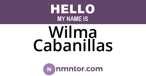Wilma Cabanillas