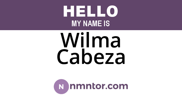 Wilma Cabeza