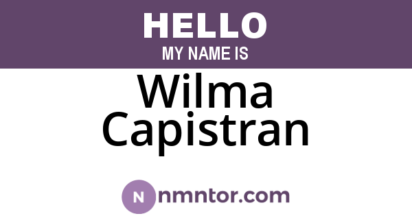 Wilma Capistran