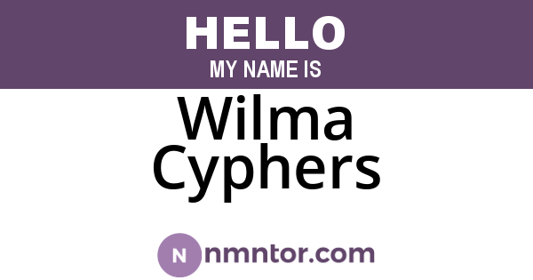 Wilma Cyphers