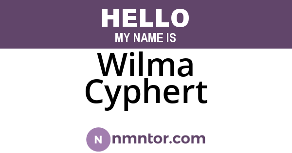 Wilma Cyphert