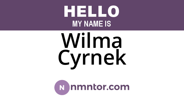 Wilma Cyrnek