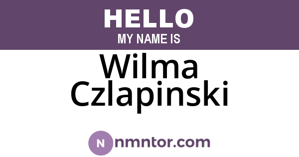 Wilma Czlapinski
