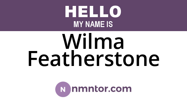 Wilma Featherstone