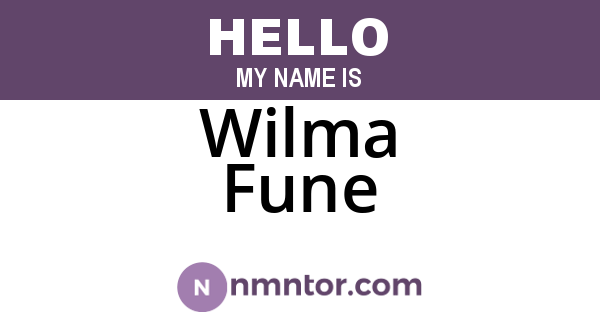 Wilma Fune