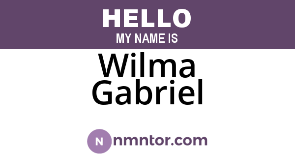 Wilma Gabriel