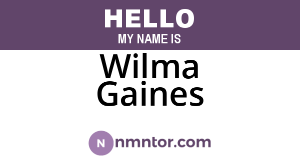 Wilma Gaines