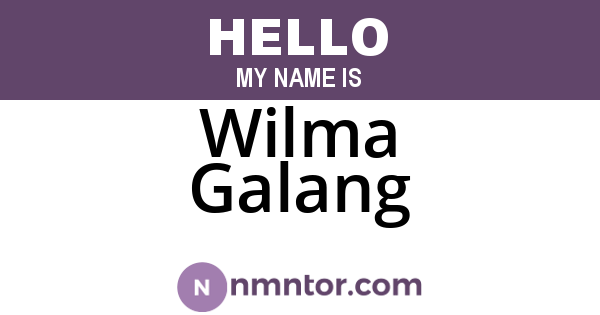 Wilma Galang