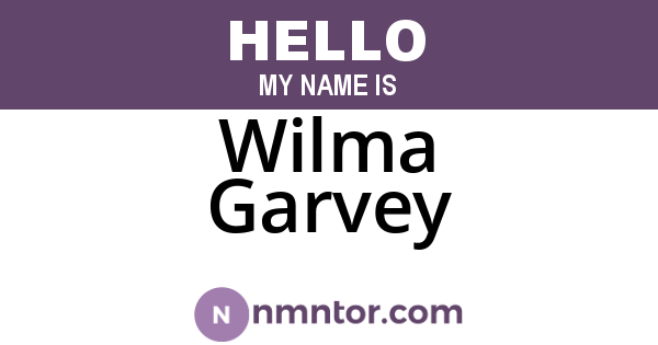 Wilma Garvey