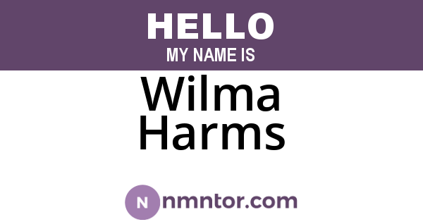Wilma Harms