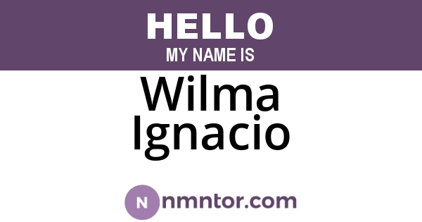 Wilma Ignacio