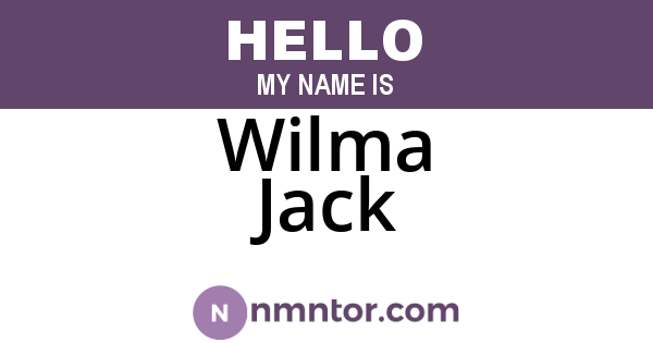 Wilma Jack