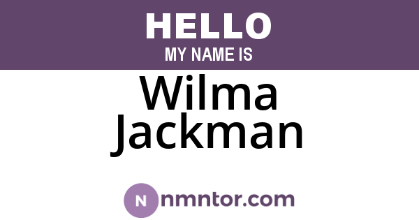 Wilma Jackman