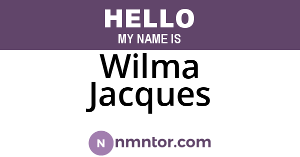 Wilma Jacques