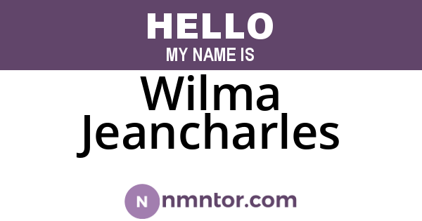 Wilma Jeancharles