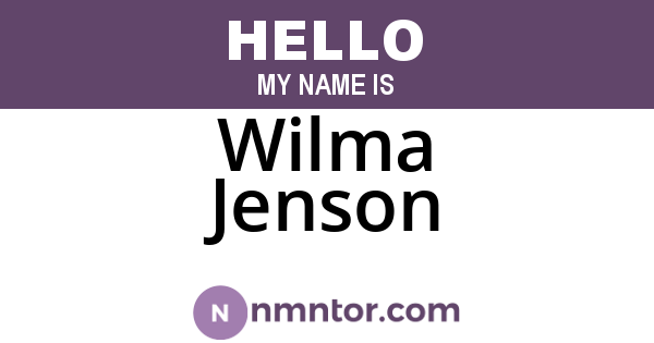 Wilma Jenson