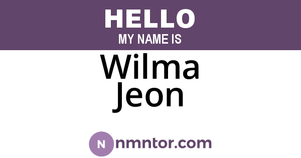 Wilma Jeon