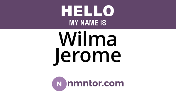 Wilma Jerome