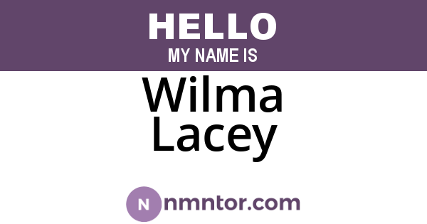 Wilma Lacey