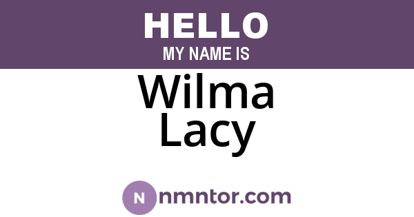 Wilma Lacy