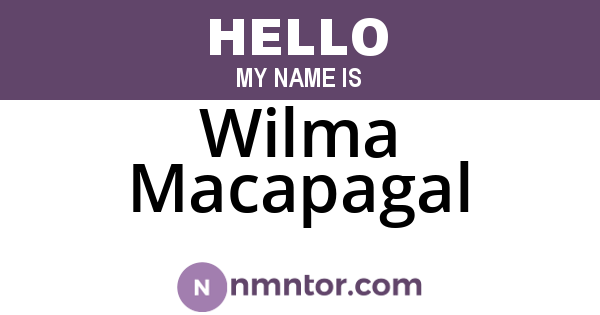 Wilma Macapagal