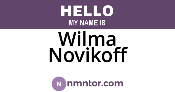 Wilma Novikoff