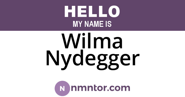 Wilma Nydegger