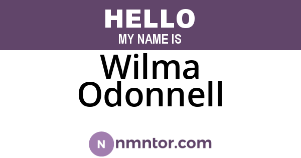 Wilma Odonnell