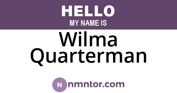 Wilma Quarterman