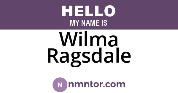Wilma Ragsdale