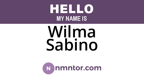 Wilma Sabino