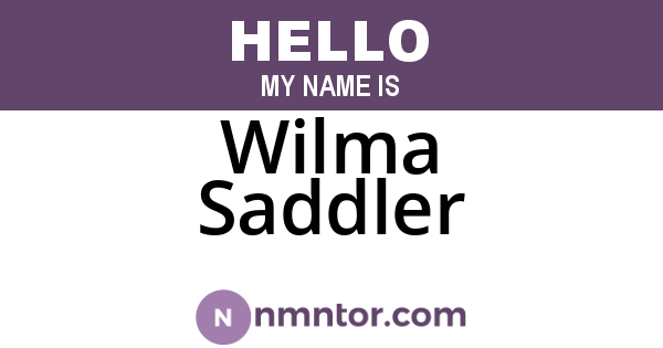 Wilma Saddler