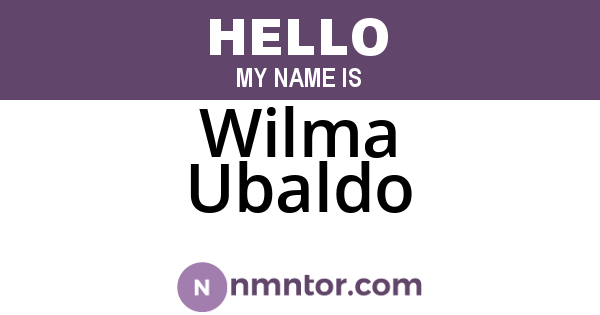 Wilma Ubaldo