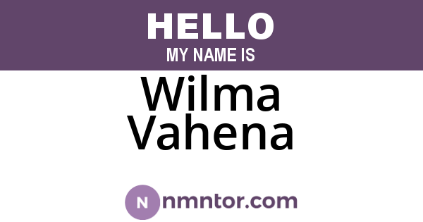 Wilma Vahena