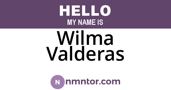 Wilma Valderas