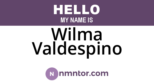 Wilma Valdespino